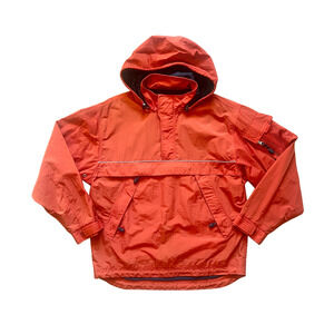Vtg Y2K Gap Mens Windbreaker Anorak Jacket Nylon Orange Gorpcore Outdoor Hiking